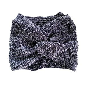 Gray chenille infinity scarf